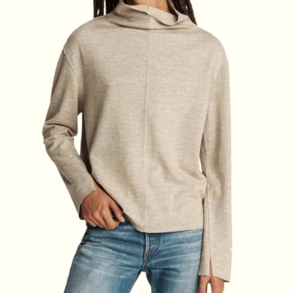 Rag & Bone Yan Wool Relaxed Fit Top in Oatmeal Size Medium NWOT - Picture 15 of 16